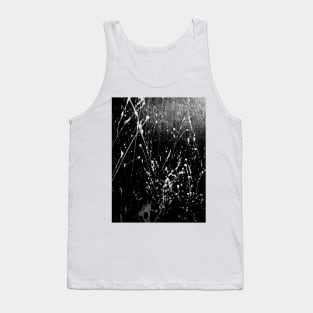 Abstract grunge paint splashes black and white art texture Tank Top